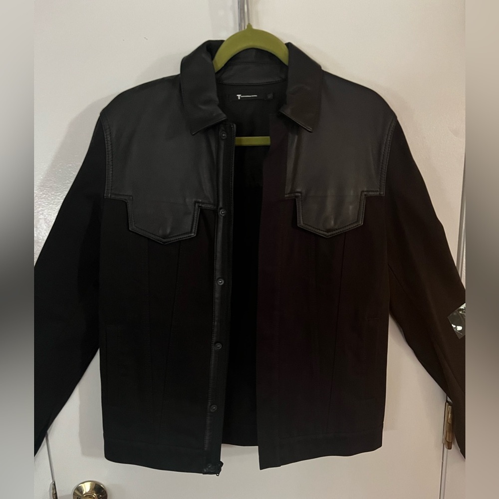 Alexander Wang Leather/Cotton Jacket Mens XS, EUC